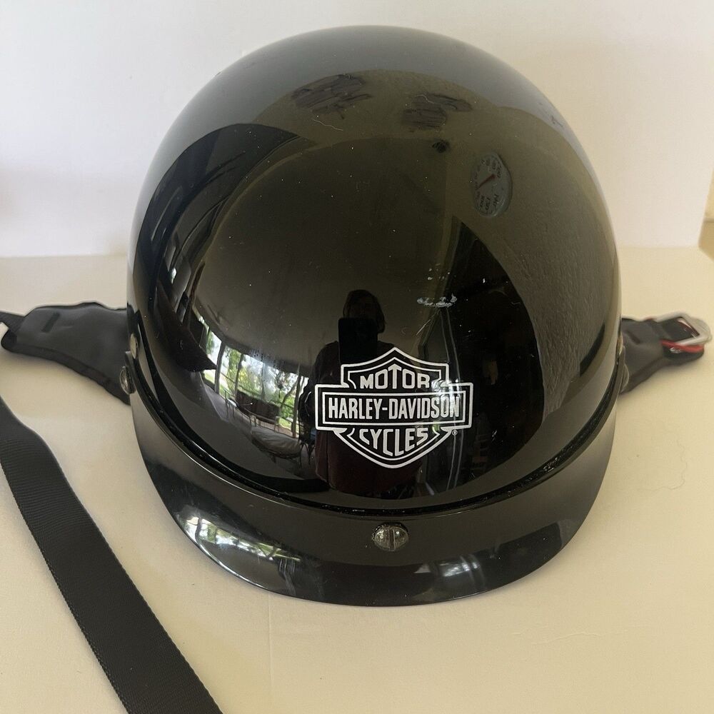 Gloss Black AGV Harley Davidson Midway DOT Half Helmet M Motorcycle